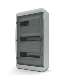 Щит навесной влагозащищенный Tekfor 36 модулей (3х12) IP65 прозрачная черная дверца BNK 65-36-1