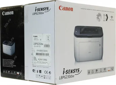 Принтер Canon i-SENSYS LBP6230dw (A4, 64Mb, 25 стр / мин, 600dpi, USB2.0, двусторонняя печать, WiFi, сетевой)