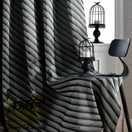 3D полоса жаккардовые декоративная шторы (размер 100х200)