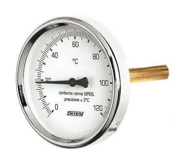 SITEM Термометр горизонтальный D63 mm, 0-120С, 75 mm