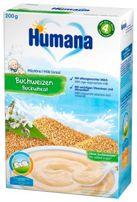 Humana Молочная гречневая каша 200г с 4 месяцев