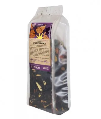 Листовой индийский черный чай Teaco  Фруктово-ягодный, цветочный Облепиха с грушей