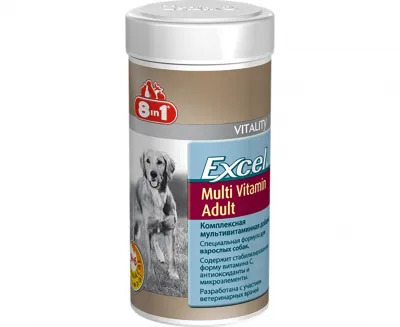 Витамины для собак 8 in 1 excel multi vit adult 70 tb