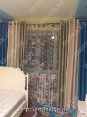 Комбинированные шторы для детской комнаты